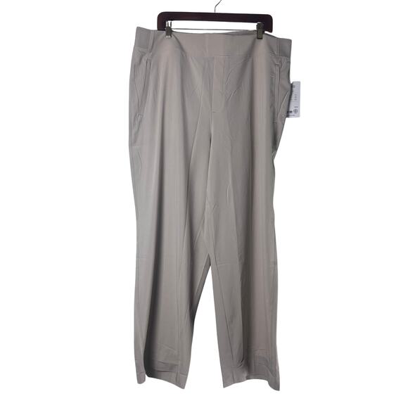 NWT Athleta Brooklyn Heights Pants Wide Leg Stretch Tan Cream Size 20 - Picture 4 of 12